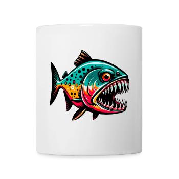 Piranha - Tasse - Weiß - Vorne
