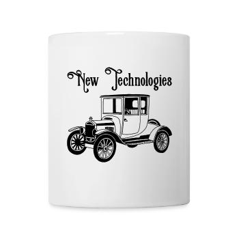 Schwarzes altes Vintage-Auto - Tasse - Weiß - Vorne