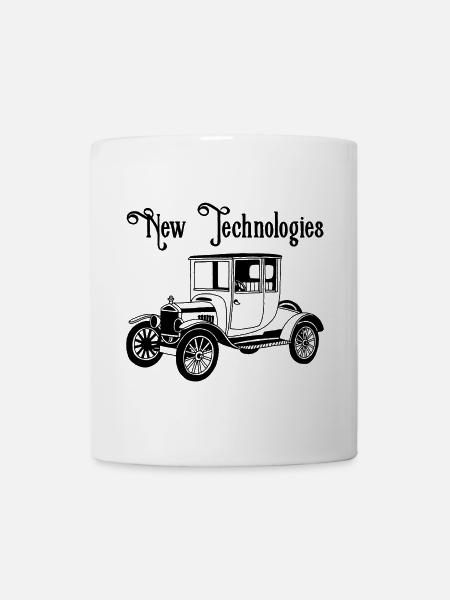 Automobile ancienne vintage noire - Mug blanc - blanc