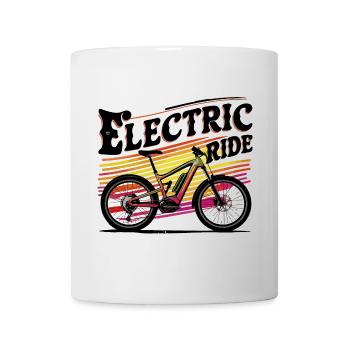 Vibrant Cycling Adventure Illustration - Mug - white - Front
