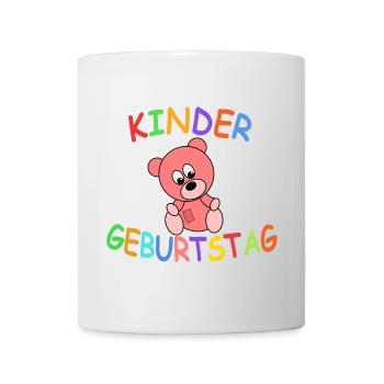 Kindergeburtstag mit Teddybär - Tasse - Weiß - Vorne
