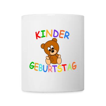 Kindergeburtstag mit Teddybär - Tasse - Weiß - Vorne