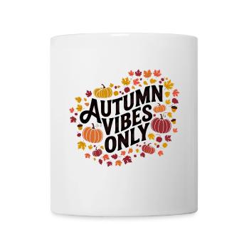 Autumn Vibes nur Kürbis-Motiv - Tasse - Weiß - Vorne