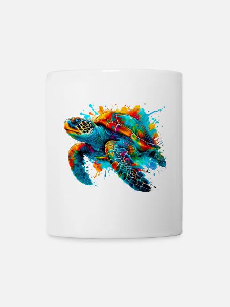 Schildkröte - Tasse - Weiß