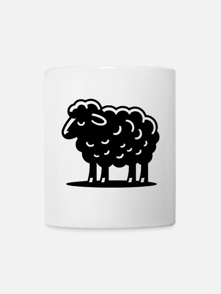 Mouton noir - Mug blanc - blanc