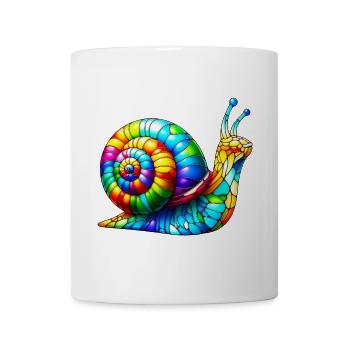 Schnecke - Tasse - Weiß - Vorne