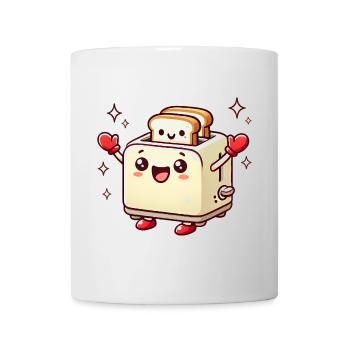 Happy Toaster with Positive Vibes - Mug - white - Front