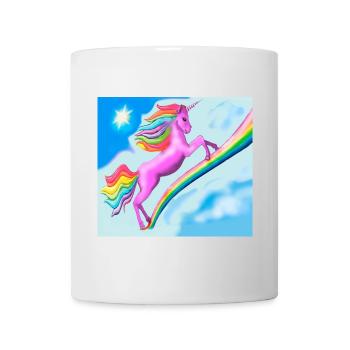Licorne et arc-en-ciel - Mug blanc - blanc - Devant