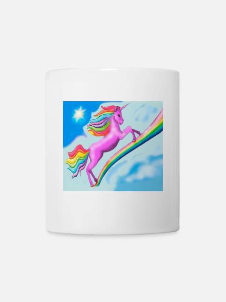 Unicorn and Rainbow - Mug - white