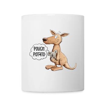 Funny kangaroo with koala bear in a pouch - Mug - white - Front