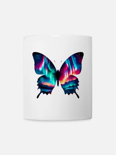 Schmetterling - Tasse - Weiß