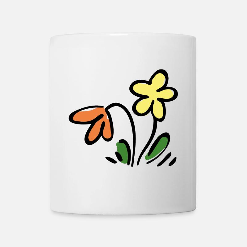 Blumen - Tasse - Weiß