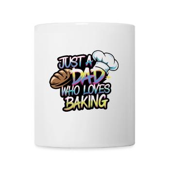 Dad loves to bake bread - Dad is our baker - Mug - white - Front