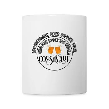 apparemment nous sommes cousinade a personnaliser - Mug blanc - blanc - Devant