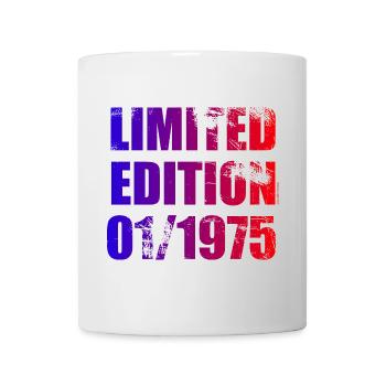 50th Birthday Limited Edition 01/1975 - Mug - white - Front