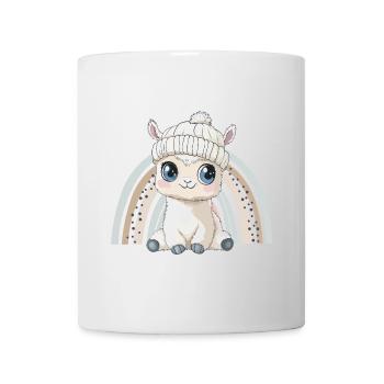 Alpaca Cute Cute Baby Kids Animal Llama Cartoon - Mug - white - Front
