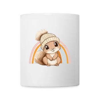 écureuil mignon mignon bébé mignon enfants dessin animé animal - Mug blanc - blanc - Devant