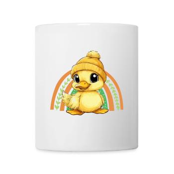 Ente Süß Niedlich Baby Kinder Tier Entchen Cartoon - Tasse - Weiß - Vorne