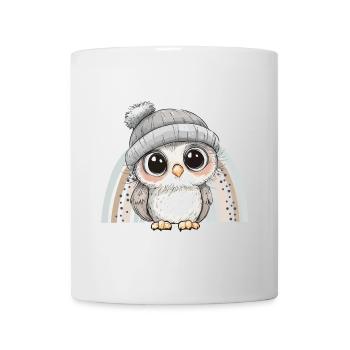 Eule Süß Niedlich Baby Kinder Tier Cartoon - Tasse - Weiß - Vorne