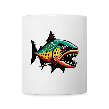 Piranha - Tasse - Weiß - Vorne