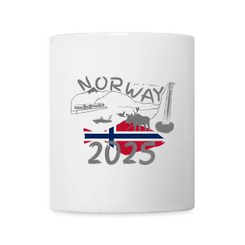 Norway 2025 Halibut with mountains and moose fishing - Mug - white - Front