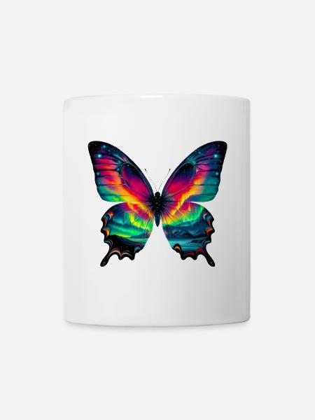 Schmetterling - Tasse - Weiß