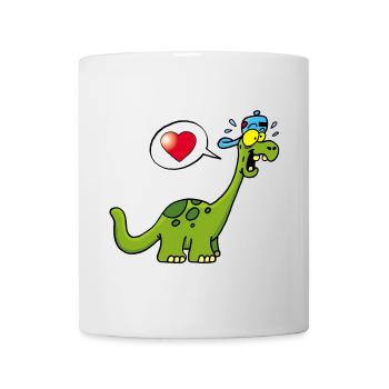 Dinosaure manga kawaii - Mug blanc - blanc - Devant