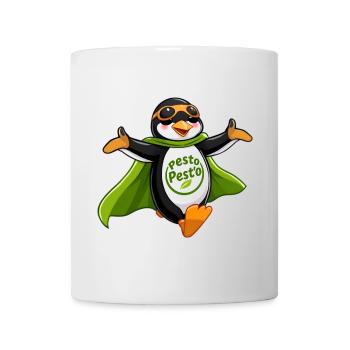 Pesto Pinguin fliegt in deinen Armen - Tasse - Weiß - Vorne