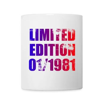 44. Geburtstag Limited Edition 01/1981 - Tasse - Weiß - Vorne