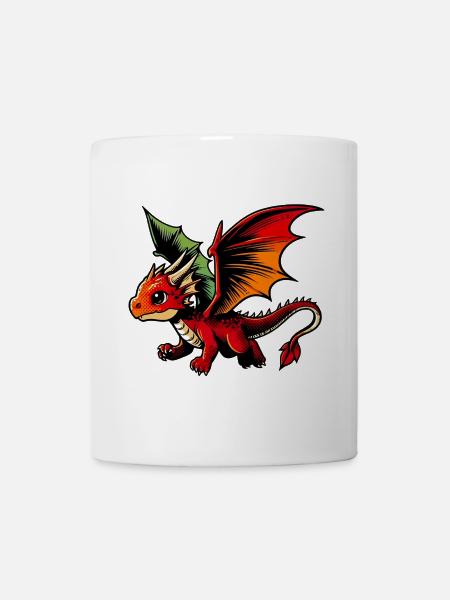 Drache - Tasse - Weiß