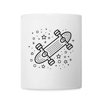 Cartoon Skateboarding - Tasse - Weiß - Vorne