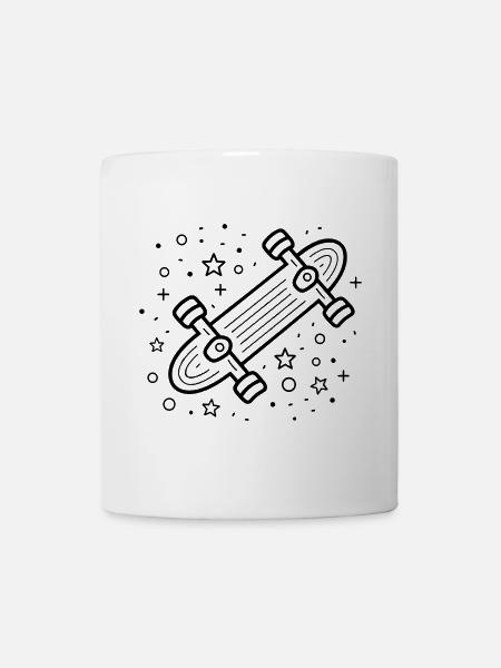 Cartoon Skateboarding - Tasse - Weiß