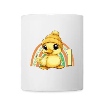 1. Geburtstag Ente Regenbogen Süß Niedlich - Tasse - Weiß - Vorne