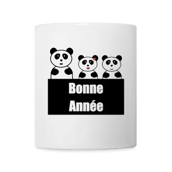 BONNE ANNEE. SAINT SYLVESTRE. MEILLEURS VOEUX. HAP - Mug blanc - blanc - Devant
