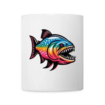 Piranha - Tasse - Weiß - Vorne
