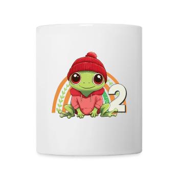 2nd Birthday Frog Rainbow Cute Cute - Mug - white - Front