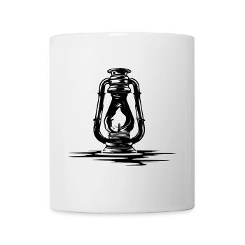 Skizze Öllampe - Tasse - Weiß - Vorne