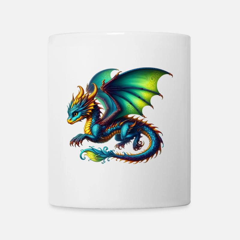 Drache - Tasse - Weiß