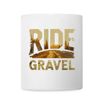 Gravel Sunset fahren - Tasse - Weiß - Vorne