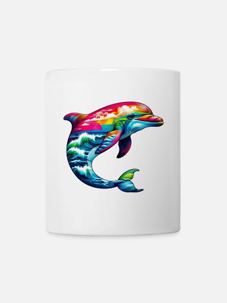 Delfin - Tasse - Weiß