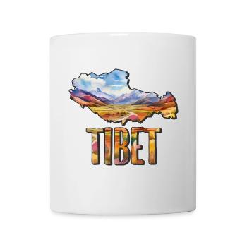 Watercolor Map Tibet - Mug - white - Front