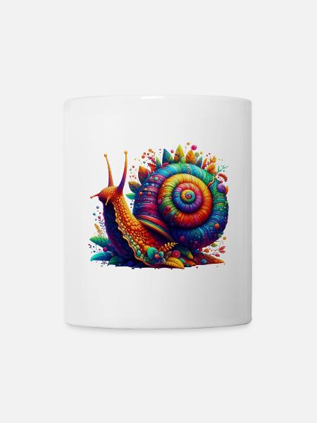 Schnecke - Tasse - Weiß