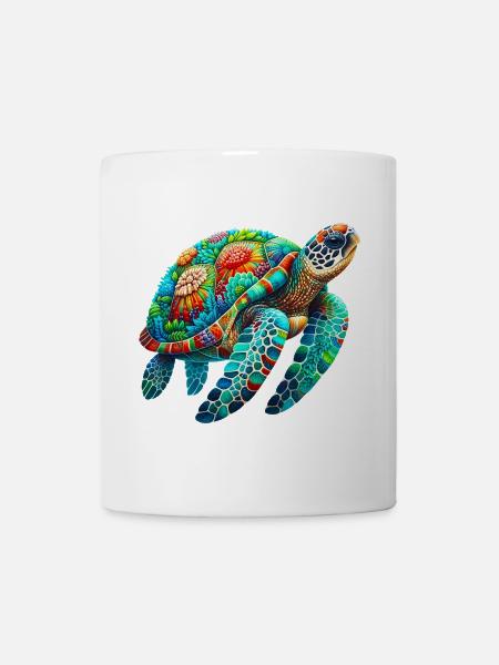 Schildkröte - Tasse - Weiß