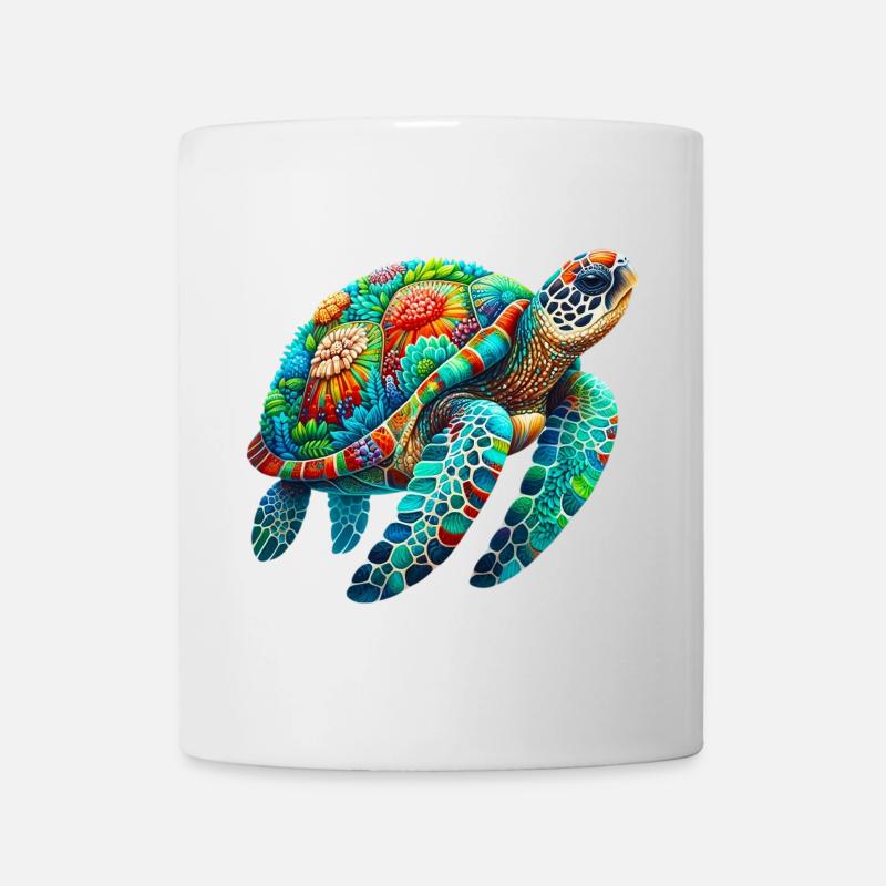 Schildkröte - Tasse - Weiß