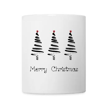 WEIHNACHTEN. FROHE WEIHNACHTEN. FROHE WEIHNACHTEN. WEIHNACHTSMANN - Tasse - Weiß - Vorne