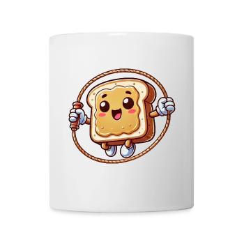 Toast Sandwich Peanut Butter Cartoon Jumping Rope - Mug - white - Front