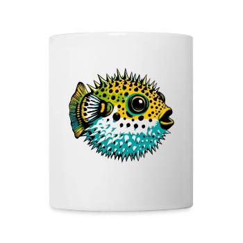 Kugelfisch - Tasse - Weiß - Vorne