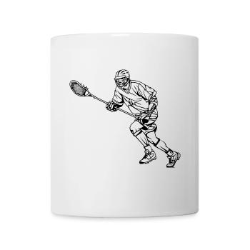 Lacrosse Player Sketch - Mug - white - Front