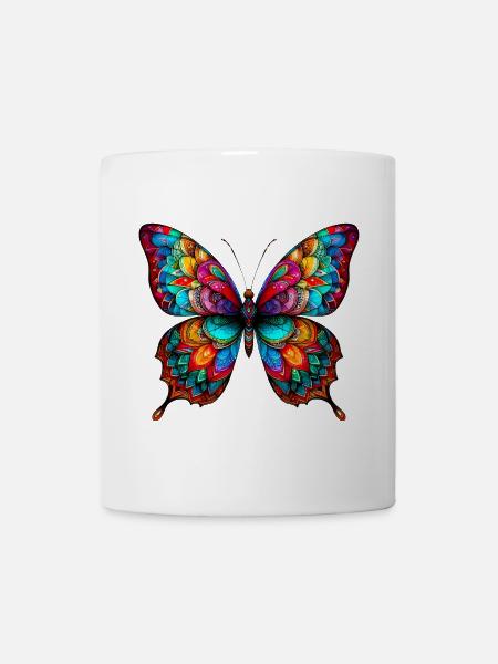 Schmetterling - Tasse - Weiß