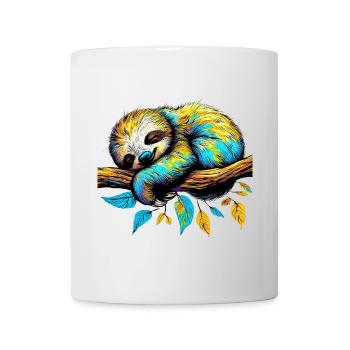 Faultier - Tasse - Weiß - Vorne